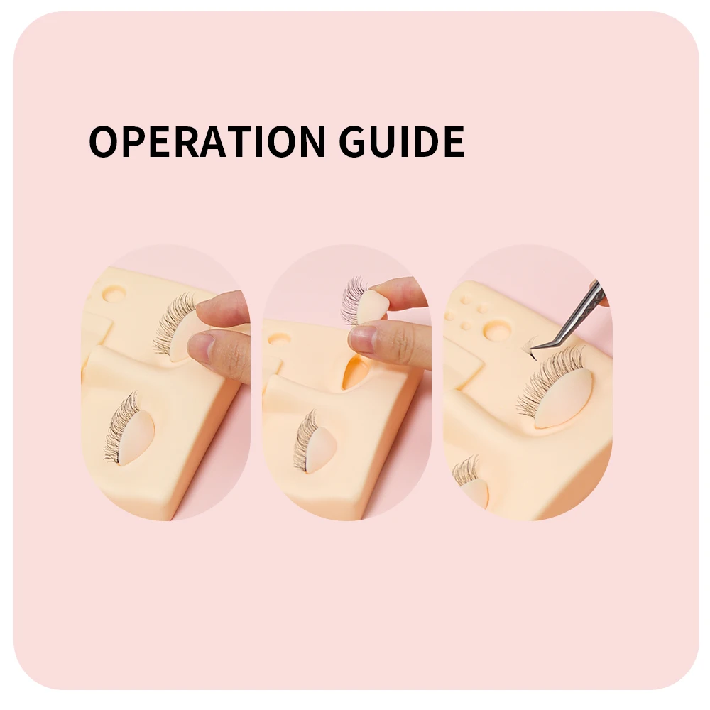 ANNAFRIS 연습 속눈썹, 소형 휴대용 실리콘 소재, 탈착식 교체, 속눈썹 훈련 연장 도구