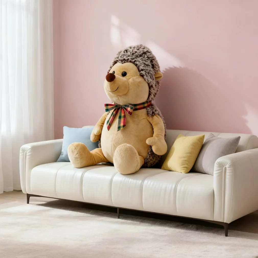 

Подушка с лентой в виде ежика, мягкий милый забавный подарок для кровати, дивана, офиса, гостиной, домашнего декора с машинной стираемой нескользящей подошвой