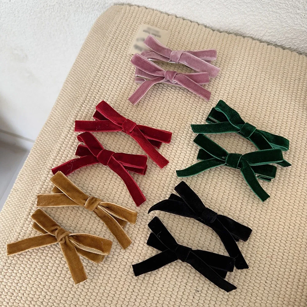 hair Clip Velvet Set Woem And Girl Duckbill Clip bow Hair Accessories Cute Hair Pin Headwear