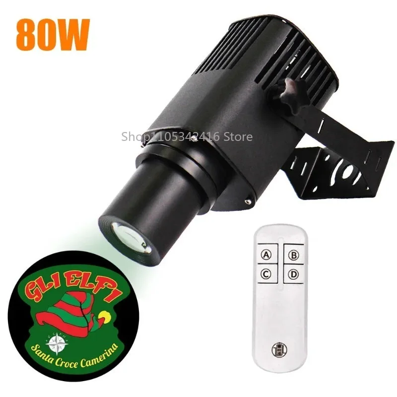 80W Waterproof Gobo Projector, Custom Logo Projection Light – Rotatable Outdoor Advertising Door Head Projector