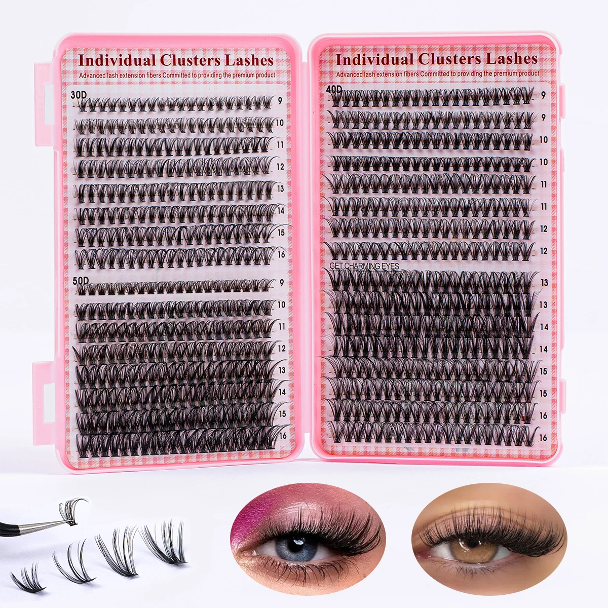 Lash Clusters Individual Cluster Lash Extensions DIY Multi-type Mixed Wispy Faux Mink Eyelash Fluffy and natural Eye Makeup Tool