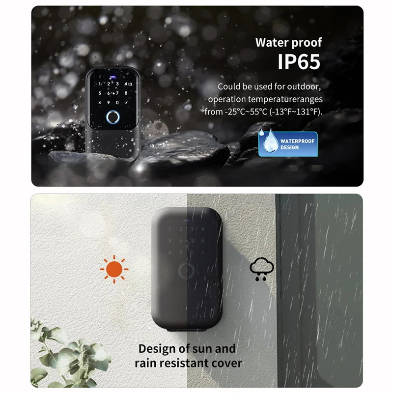 Scatola per chiavi con impronte digitali Scatola per chiavi segrete di stoccaggio Fusebox BLE Tuya / Ttlock App Sblocco Supporto Wifi Gateway Secreta Scatola di sicurezza Lucchetto