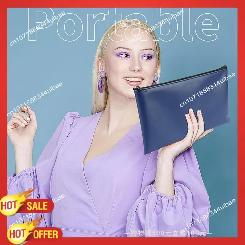 B47C Money Pocket 11 X 6.25 Inches, Secure Bank Pocket Forcoins, Bills, Checks, Invoices, Cosmetics