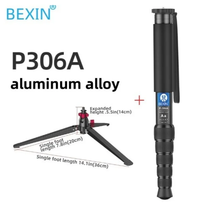 Bexin P306A/306C Carbon Fibre DSLR Camera Monopod Portable Photo Shooting Selfie Stands Mobile Phone Live Streaming Monopods