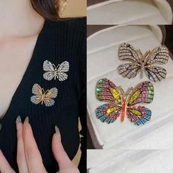 New Fashion Butterfly Brooch For Women Girls Luxury Rhinestone Pin Clothing Accessories