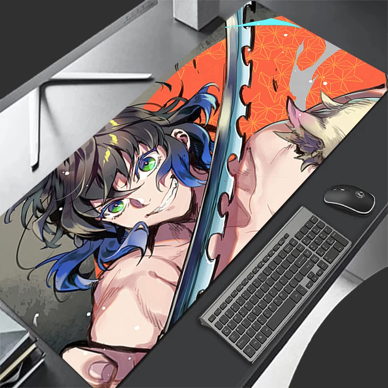 Mouse Pad Demon Slayer Gaming Laptops Keyboard Mat Deskmat Pc Accessories Desk Protector Anime Gamer carpet Inosuke Mousepads