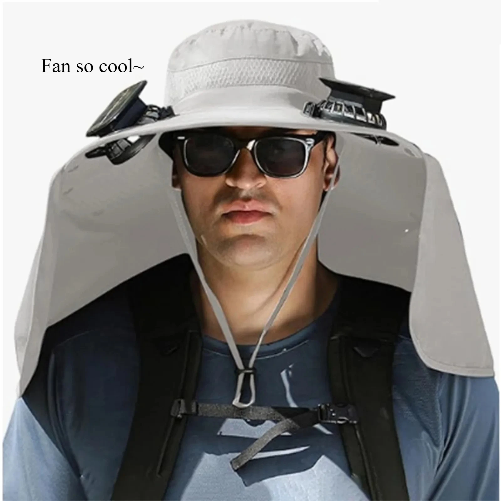 

Outdoor Wide Brim Sun Hat With Solar Fan Wide Brim Solar Fan Usb Charging Outdoor Fishing Hat New Sun Protection Fishing Hat