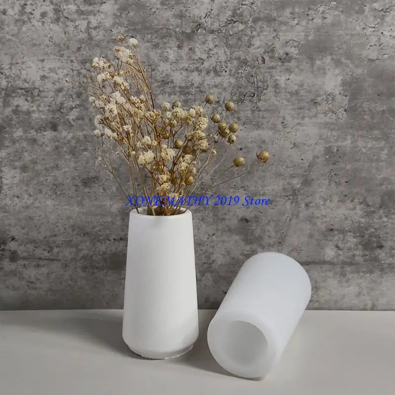 

F42F 3 Pieces Silicone Vase Mold Set Striped Designs for Crafting Jewelry Holder