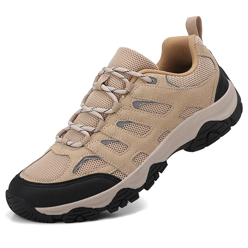 

Новые нескользящие износостойкие мужские уличные походные туфли, дышащие брызгозащищенные мужские кроссовки для скалолазания, охотничьи горные туфли