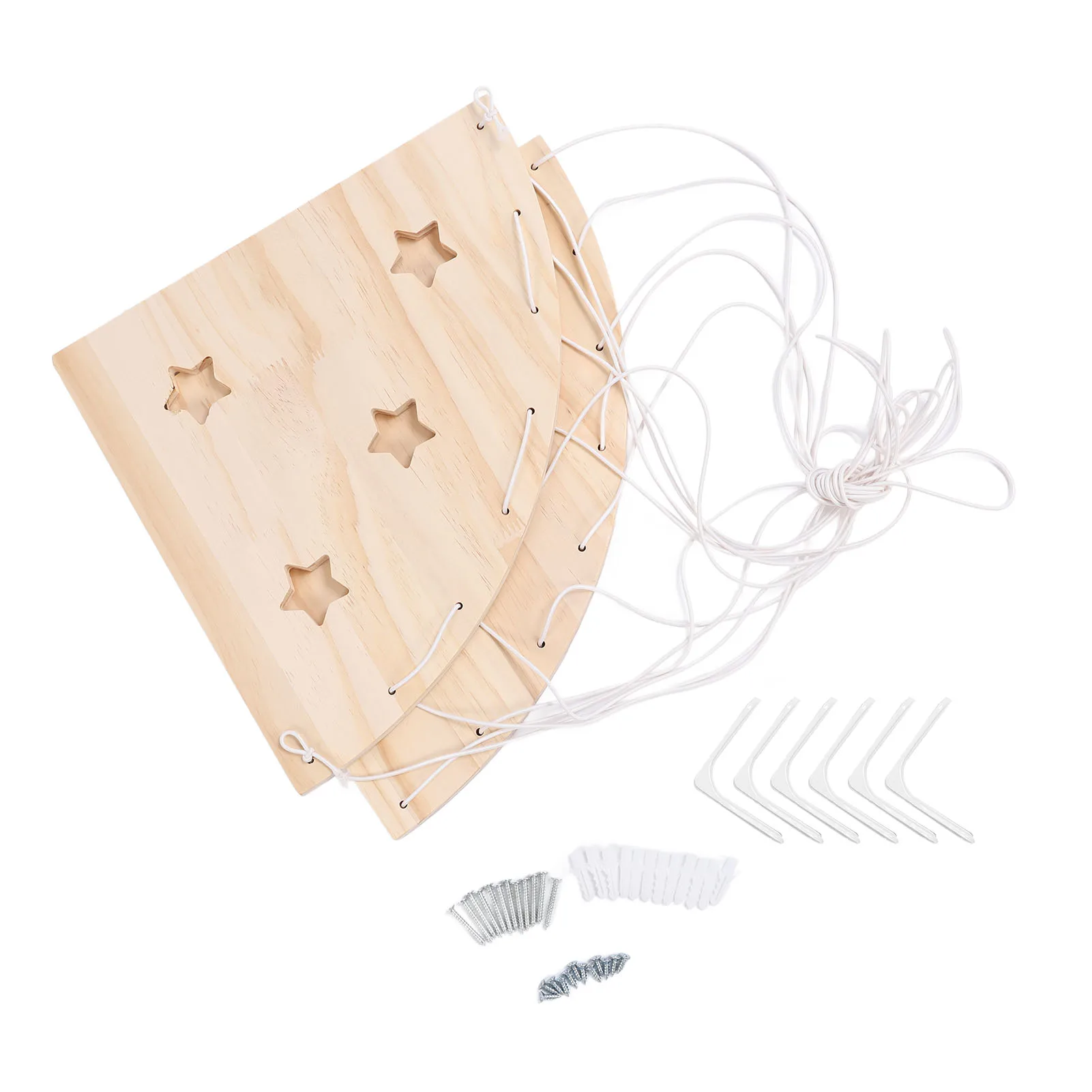 

Уголок для хранения с начинкой из соснового дерева, органайзер с рисунком звезды, длина, регулируемая, большая вместимость, подвесной для игровой комнаты