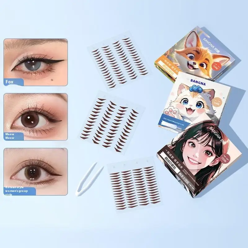 【104/120/128Pcs Eyeliner Seal Sticker Water Resistant Sweat Resistant Fitting Swollen Eye Blister Adjusting Eye Eyeliner Patch】