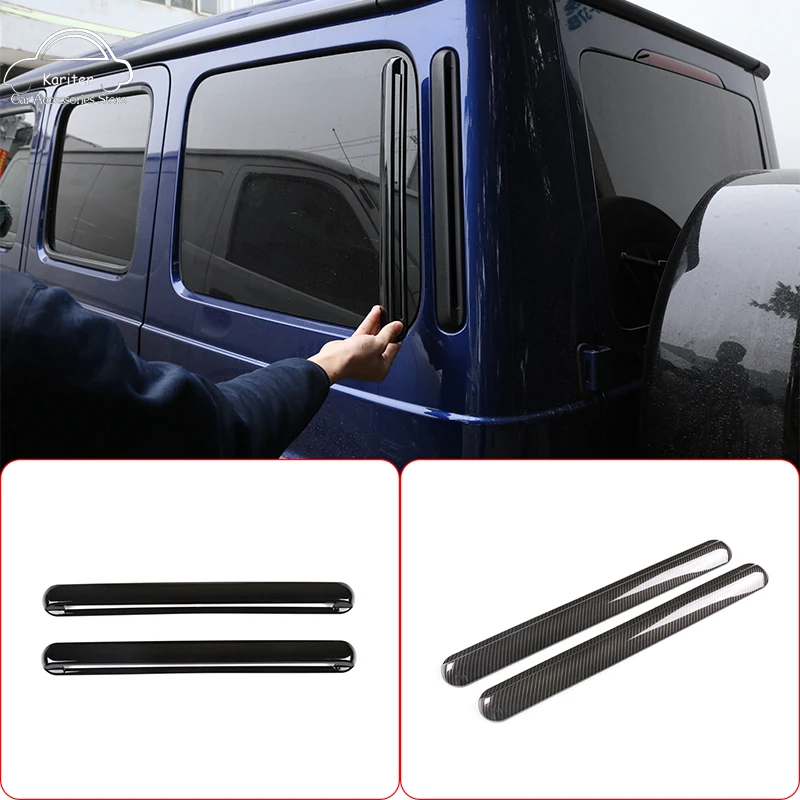 For Mercedes Benz G Class W463 W464 2004-2022 ABS Carbon Fiber Car Window Exterior Rear Side Air Vent Decoration Car Accessory