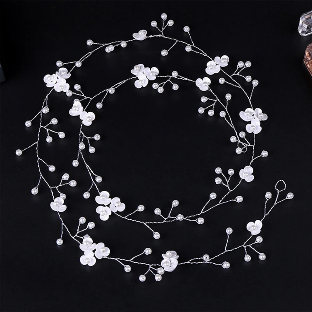 Handmade Vine Flower Tiara Headbands Women Girl Wedding Bridal Headpiece Pageant Hair Decoration Hairbands Bride Hair Jewelry