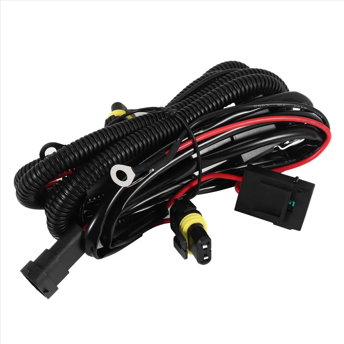 L96A 1Pcs Car Fog Light Relay Harness H11 880 Relay Adapter Extension Cable 40A Led Light and Halogen Fog Light Connector