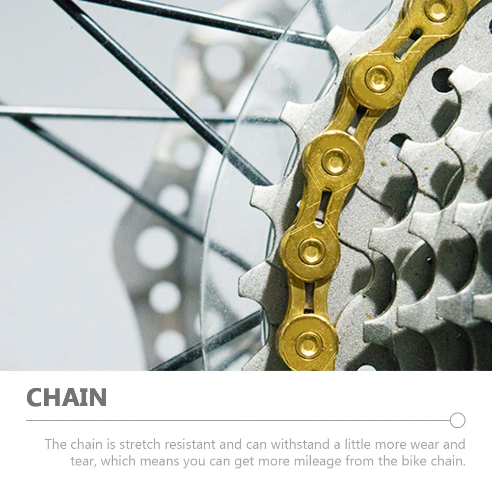 

1pcs Bicycle Chain Hollow Design Ultra-Light Anti-Rust Wear-Resistant Stretch Resistant Mountain Bike Road Bike Replacement