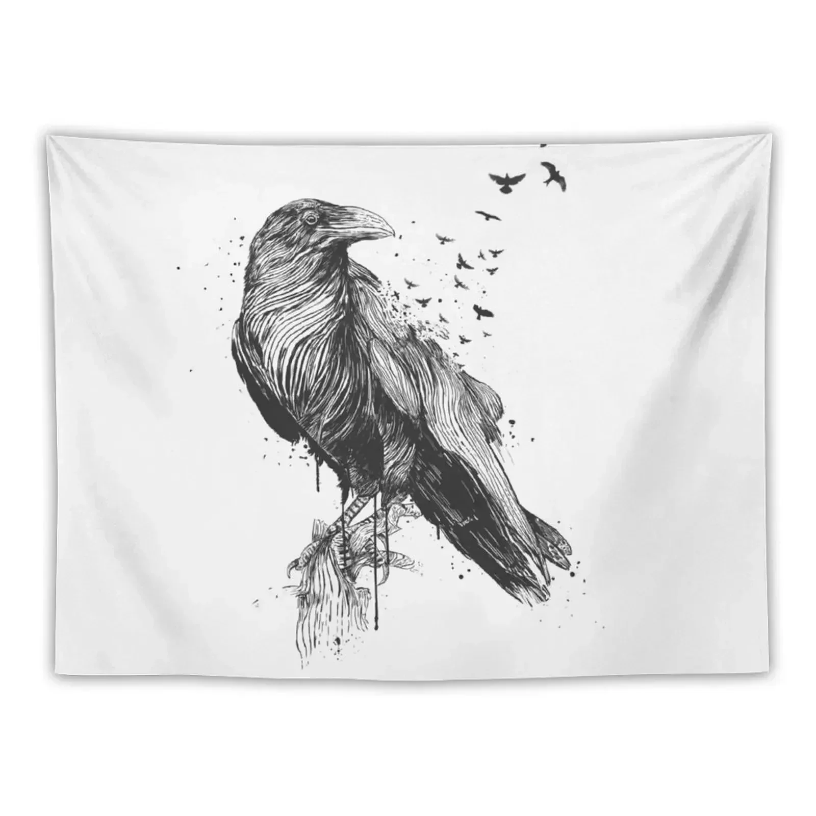 

Born to be free (bw) Tapestry Wall Deco Art Mural Aesthetic Room Decor Bedroom Decoration Tapestry