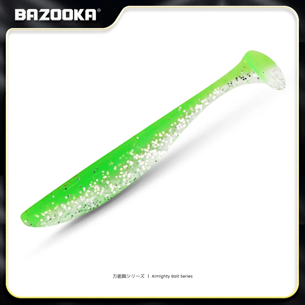 Bazooka Shad Wurm Angeln Weicher Köder Großes Silikon 90 100 mm Köder T Schwanz Easy Shiner Wobbler Swimbait Pesca Forelle Hecht Bass Winter