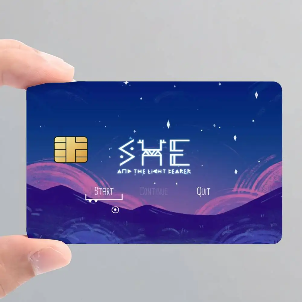 Game She and The Light Bearer Card Stickers for Bank Access Protective Waterproof Film Cover Sticker Surprise Gift