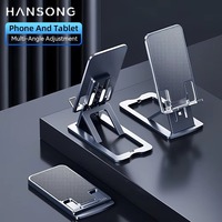 Universal Adjustable Foldable Desktop Phone Stand -Height & Angle Adjustment for All Smartphones Mobile Support Holder All Phone