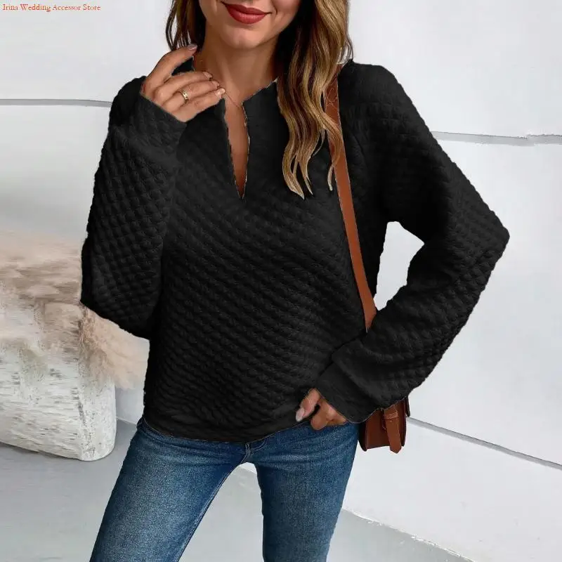 G92d dames raglan mouw textureerde sweatshirts casual v nek pullover tops hoodie herfst winter mode kleding