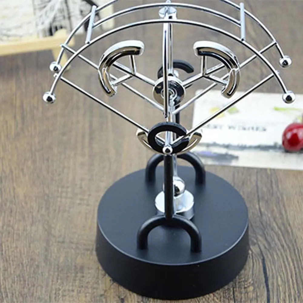 Motion Physical Pendulum Ball Figurine Home Decoration Rotating Perpetual Steel Balance Ball Educational Revolving Gadget