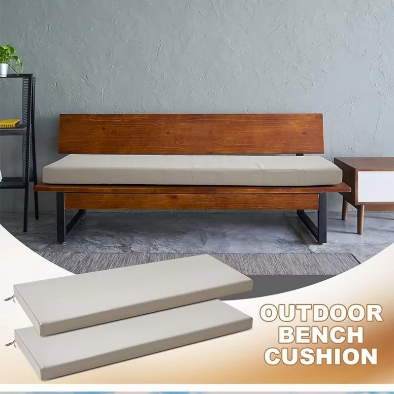 Custom Waterproof Fabric Sofa Cushions Seat Back Cushion Pads 50D Bench Cushion UV-Resistant for Patio Garden Poolside Loungers