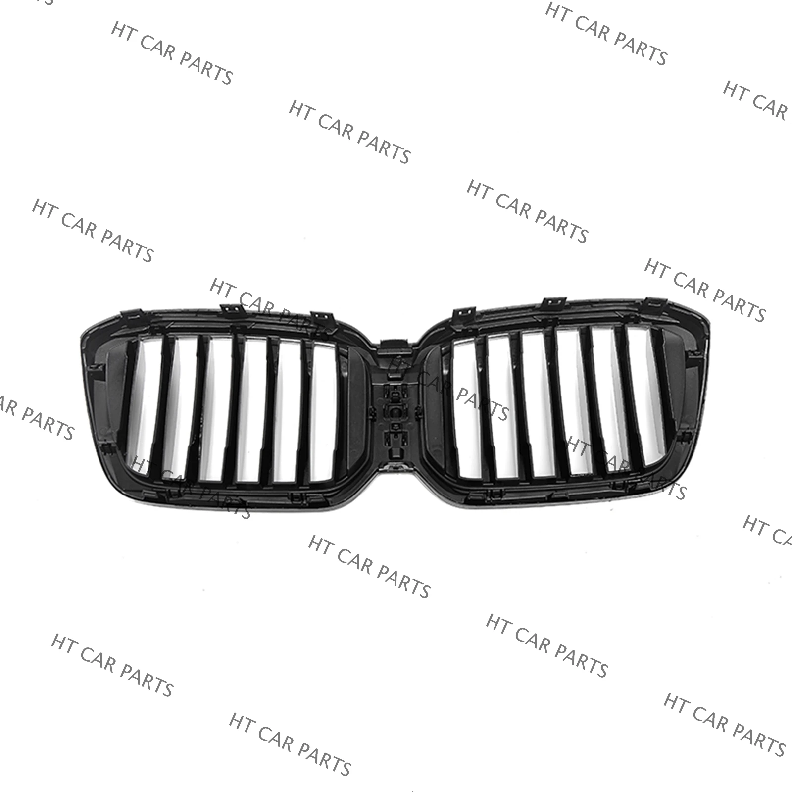 1 x Black Front Bumper Single Line Kidney Grille ( Without camera hole ) For BMW X3 X4 G01 G02 2022 Base Version