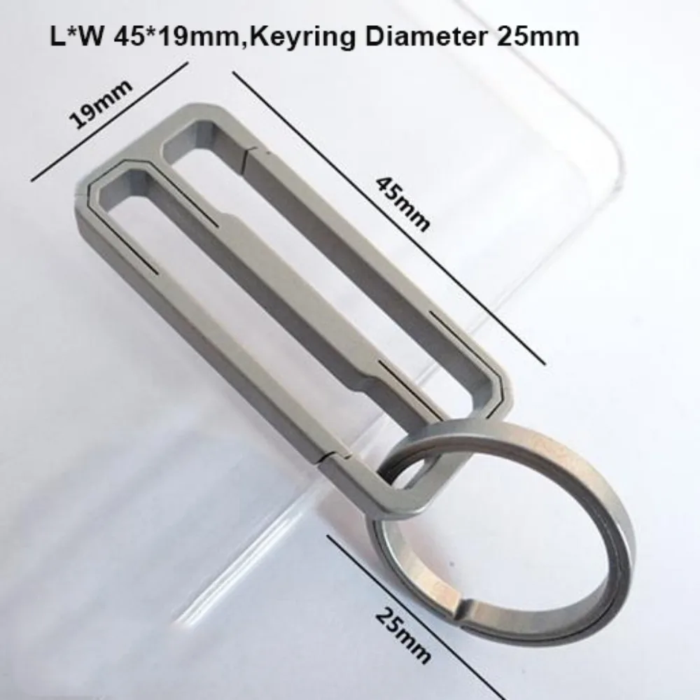 Lightweight Titanium Alloy Key Ring Quick Draw Multifunction Hanging Webbing Buckle Grey Outdoor Belt Clip Keychain