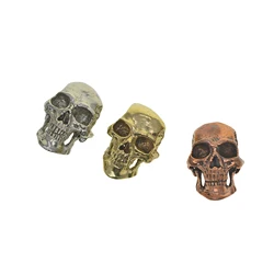 3D Brass copper tibetan silver 1.2 inch large Skull Head Concho Leather craft Decor Screw Back rivet Belt Saddle Blanket