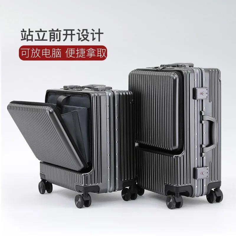 The front open suitcase contains a computer trolley case, a 20-inch rechargeable boarding case, and a universal wheel PC