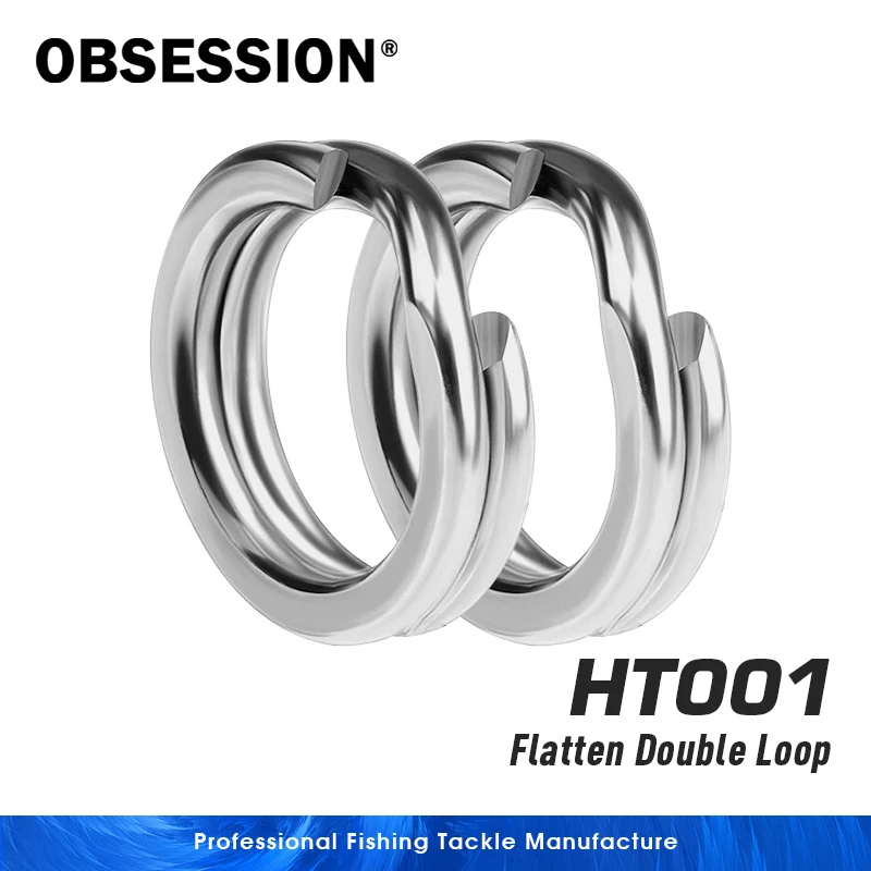 OBSESSION HT001 25pcs 5# 6# 7# 8.5# Stainless Steel Split Ring Strengthen Solid Ring Lure Connecting Ring Fishing Accessories