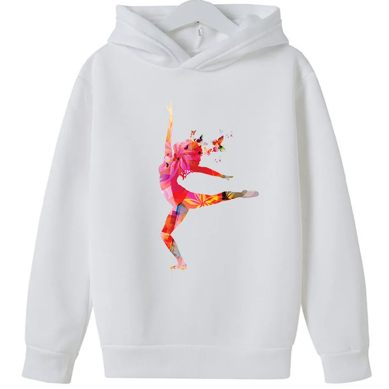 New Children's Hoodie in The Child Gymnastic Dance Print  Version of The Top Baby Foreign Style Coat Sweatshirt  Sweater