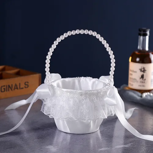 서양 활 꽃 바구니, 웨딩 꽃, 어린이 진주, 창의적인 로맨틱 흩어진 꽃, 수제 선물, 레이스 웨딩 바구니  Best5