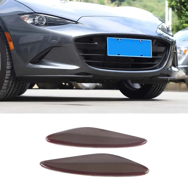 

For Mazda MX-5 MX5 2016-2023 ABS Black Car Front Fog Lamp Decorative Sticker Fog Light Cover Car Exterior Accessories