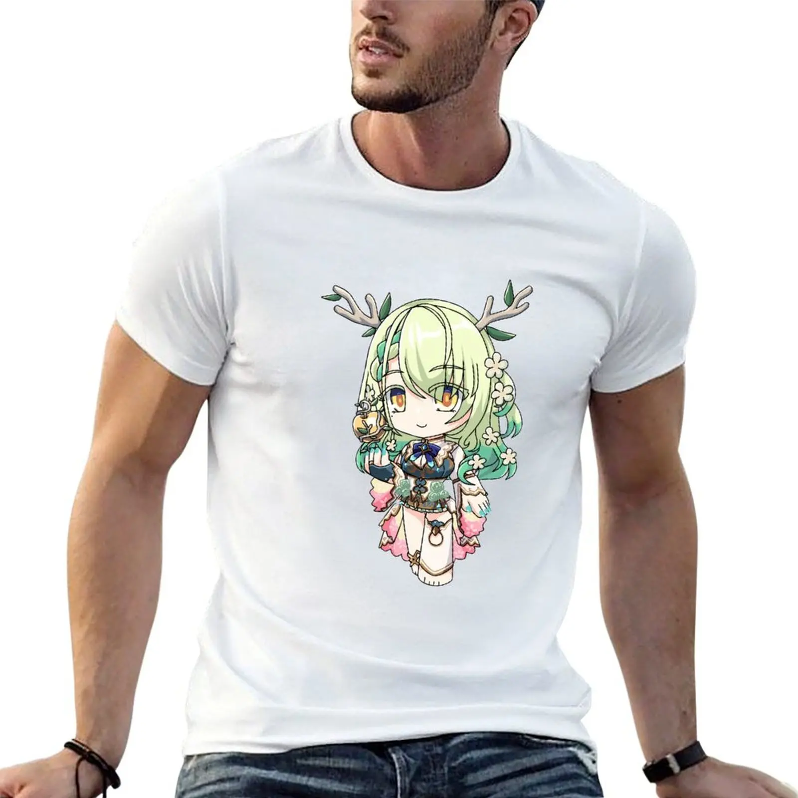 

for t T-Shirt man anime Fauna Hololive t funny shirts humor shirts dark