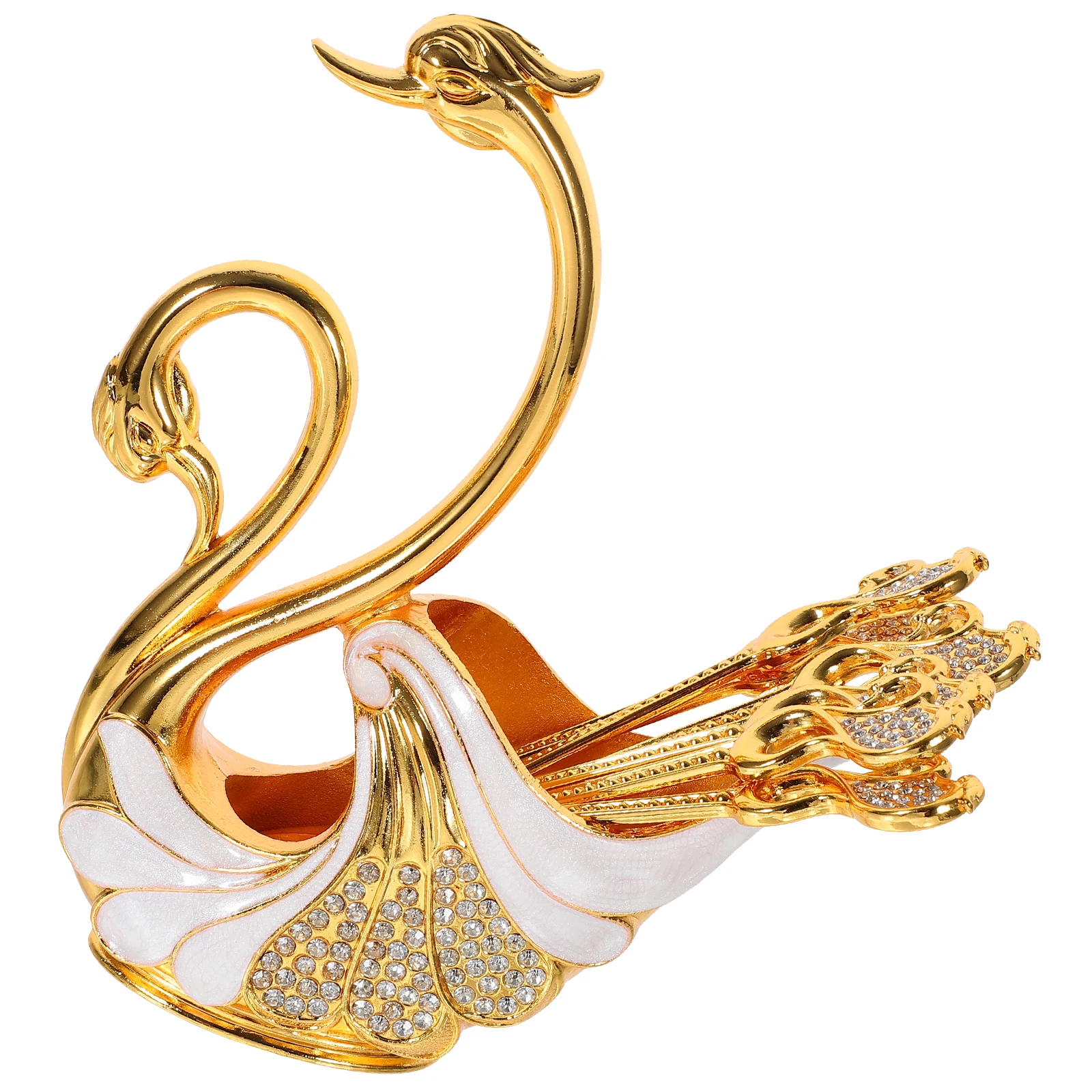

Swan Spoon Metal Coffee Dessert Holder for Kitchen Restaurant Catering Household FruitSpoons