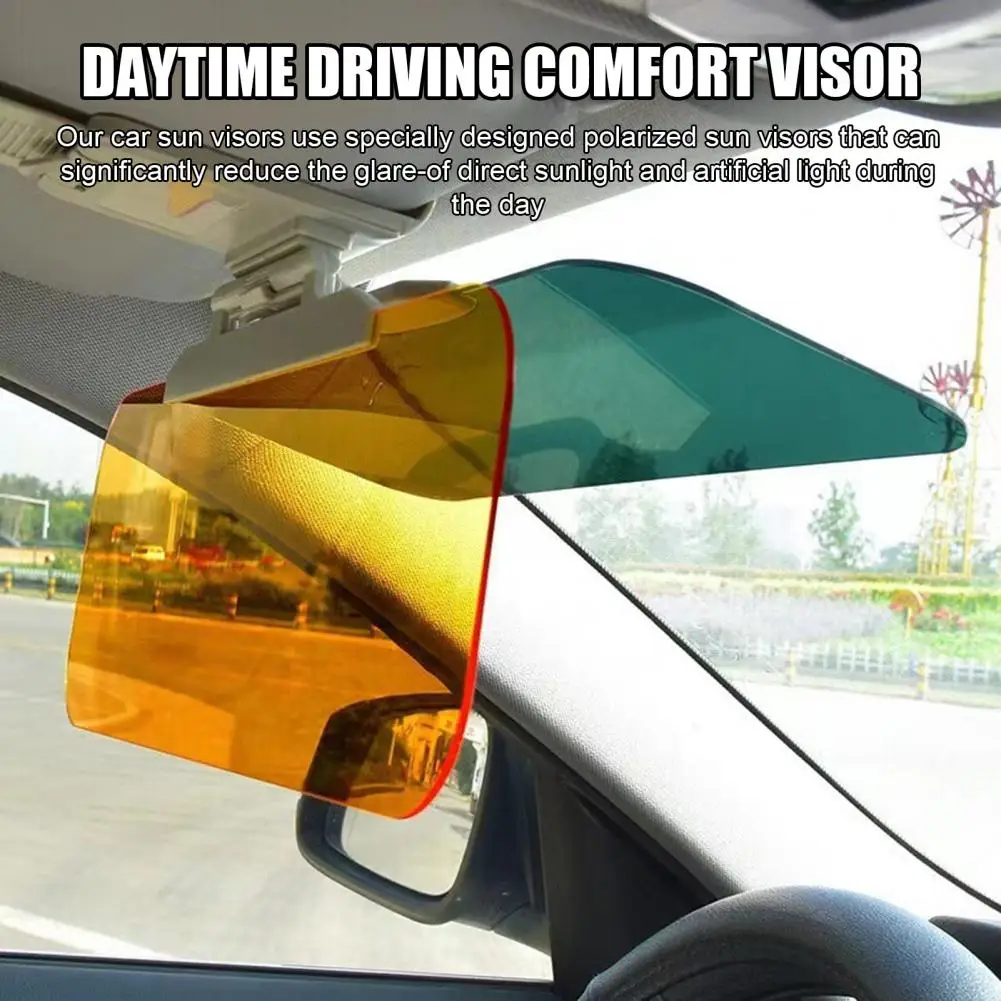 Car Visor Adjustable Polarized Clear Vision Sun Visor UV-proof AntiDazzle Enhanced Visibility Car Sun Visor Replacement Parts