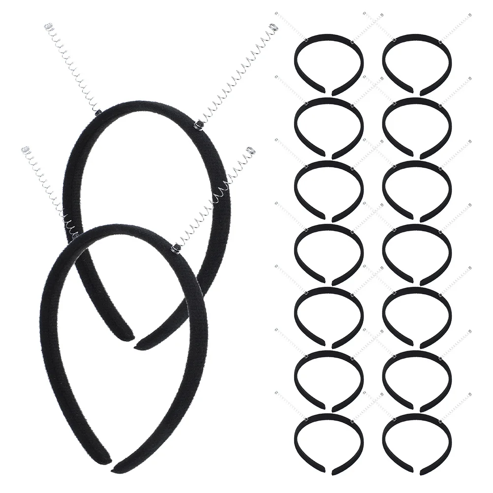 20 szt. Opaski sprężynowe DIY, antena, opaska do włosów, czarne modne akcesoria, akcesoria do włosów na imprezę kostiumową, metalowa opaska do włosów dla mężczyzn