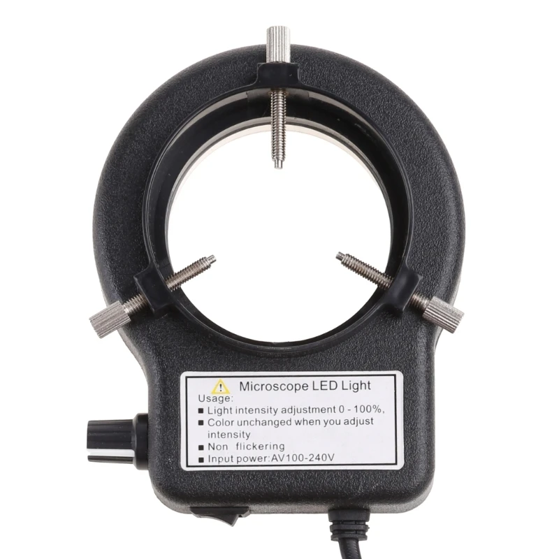 Microscope Lamp Single Cylinder Binocular Stereo Microscope Ring Lamp Integrated Ring Light Source Brightness Adjustable