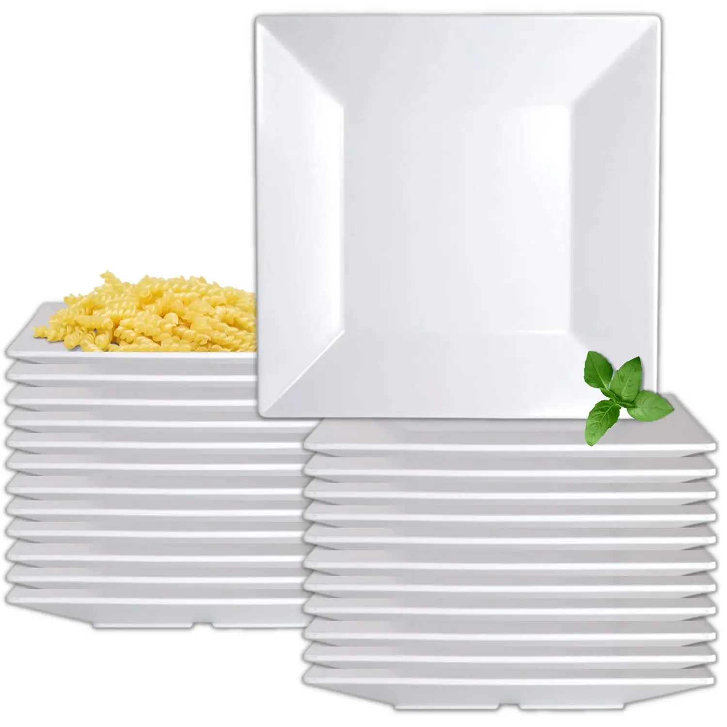 Melamine Salad Plates, Heavy Duty Break Resistant Commercial Foodservice Restaurant Grade, Polar White 8