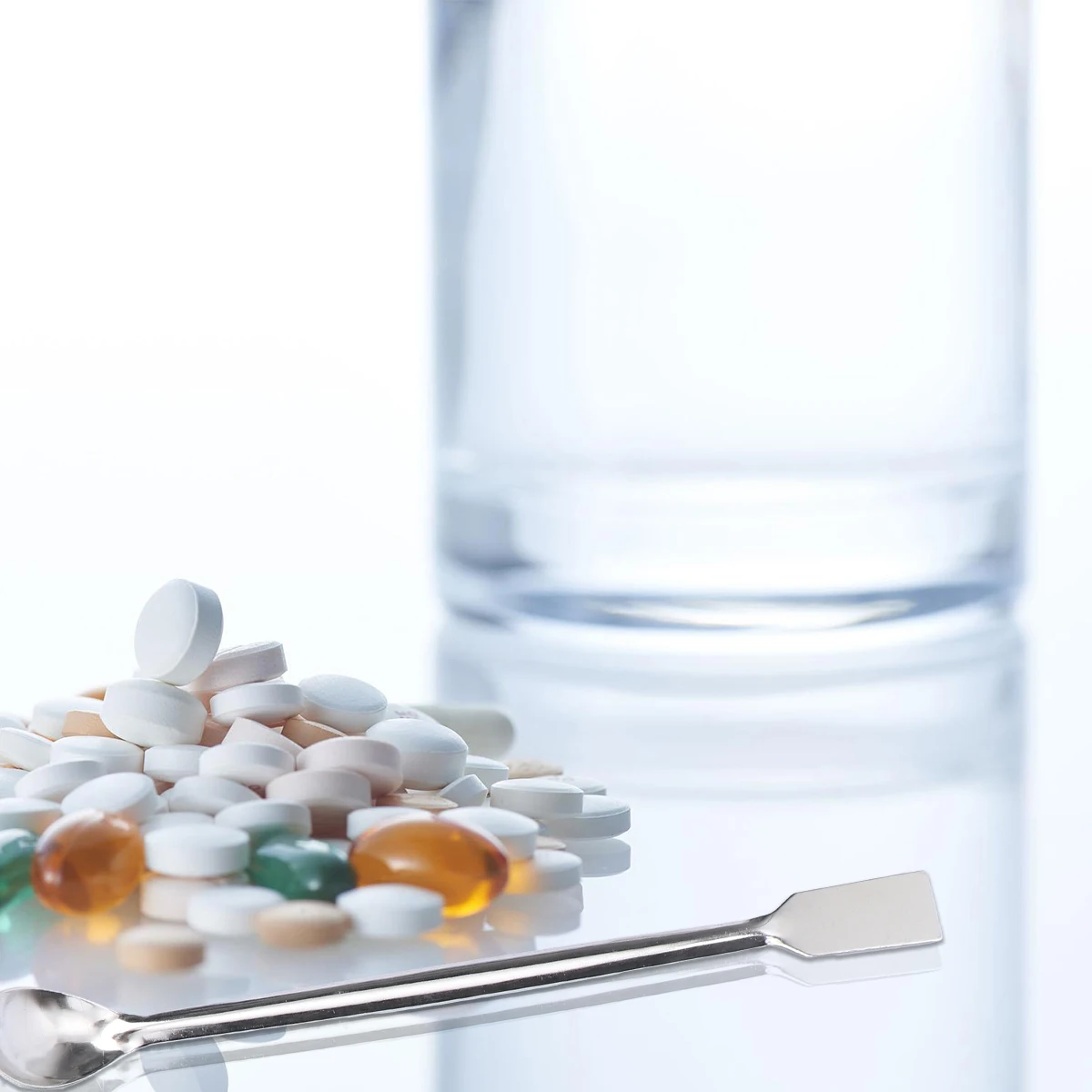 

12 PCS Thickened Medicine Spoon Lab Measuring Tools Laboratory Supplies Single Head