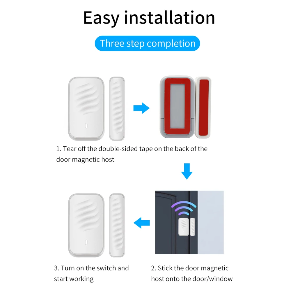 TTLOCK 2.4G WIFI  Lock Compatible Door Sensor  Door  Contact Status Detection Sensor Work With TTLOCK Smart Locks Access Control
