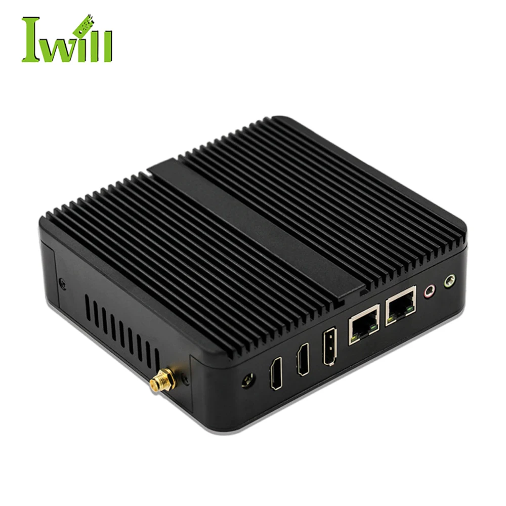 Small Computer Ubuntu Linux N100 4-Core Industrial Fanless Mini Pc Industry 2HD DP Mini Lan Dual Pc