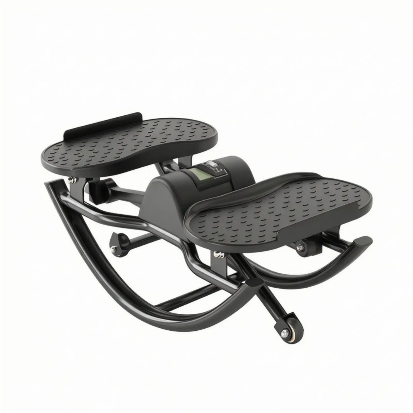 Space Saving Indoor Fitness Equipment Stepper Machine Textured Pedals Quiet Cardio Trainer with Tracker for Apartment