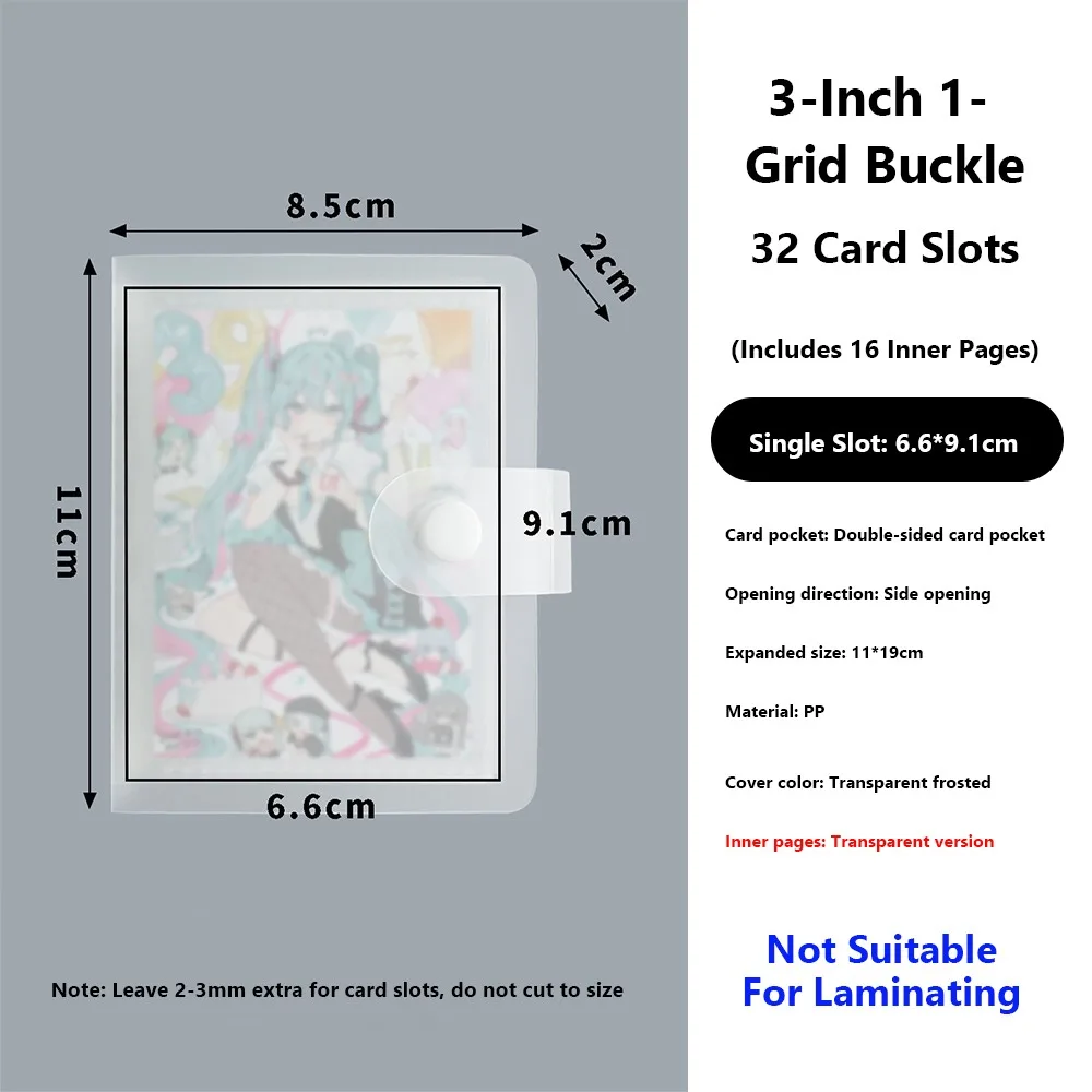High Quality PVC Photo Album Transparent Portable Idol Card Collection Binder 3 Inch Photocards Holder