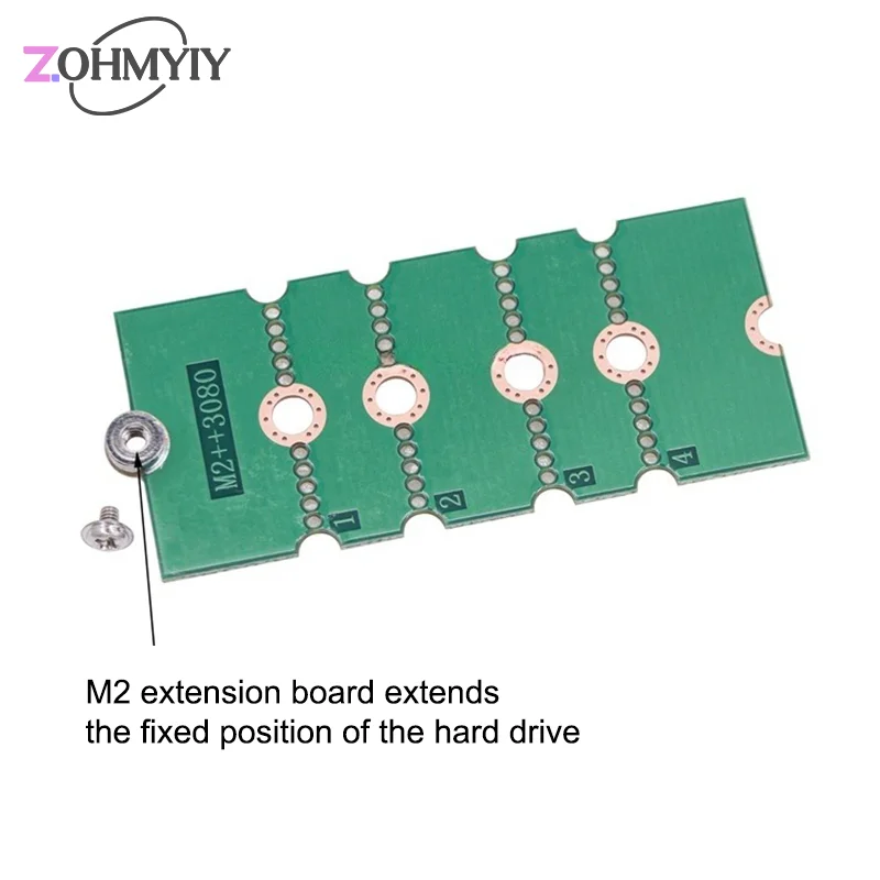 M.2 SSD Adapter Card 2230/2242/2260 To 2280 Transfer Card Universal Extension Rack Board Riser Card Convert Card