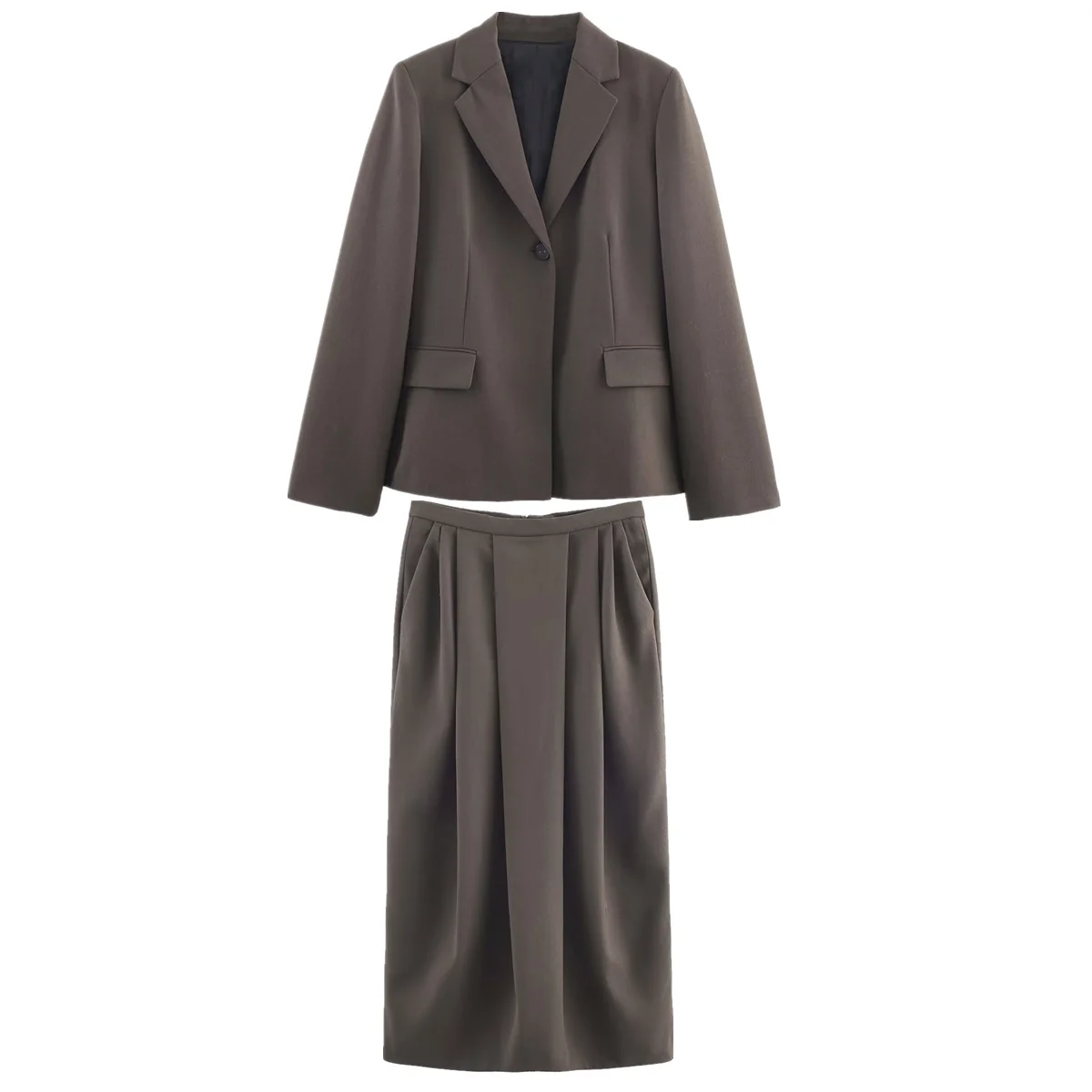 

Dave&Di, французская модная женская одежда, повседневный пиджак, комплекты с юбкой, винтажный офисный женский комплект из двух предметов, женский костюм