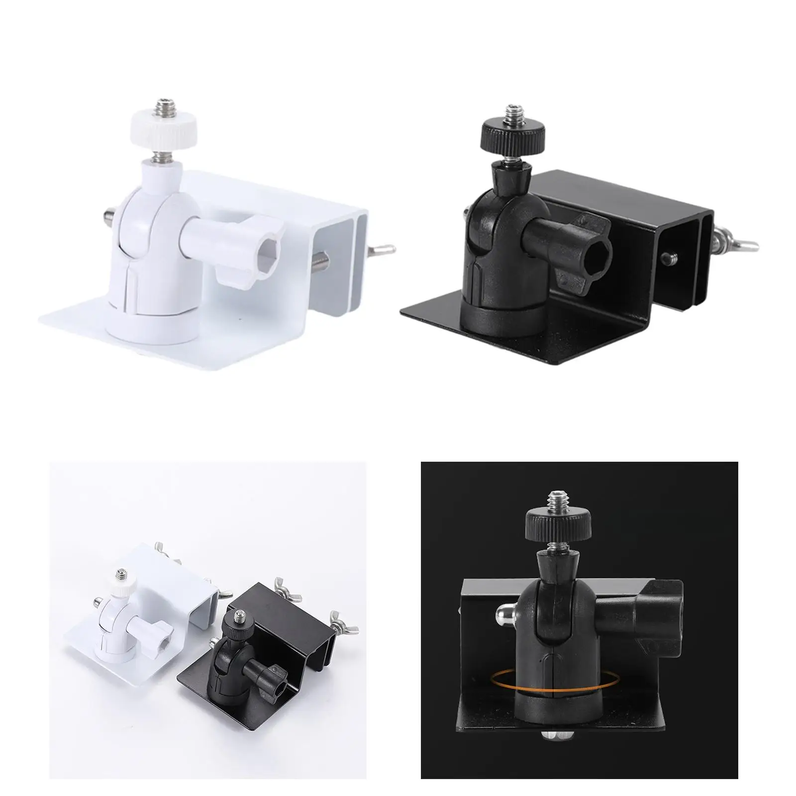 Weatherproof Gutter Mount Bracket Aluminum Alloy Rotatable Sturdy Flexible Bracket Adjustable Weatherproof Stand for Solar Panel