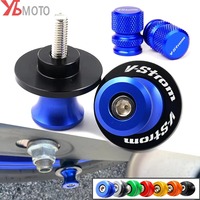 For SUZUKI V-Strom 650 DL 250 650 1000 1050 vstrom650 Motorcycle Swingarm Spools M8 Slider Stand Screws Vstrom Tire Valve Caps