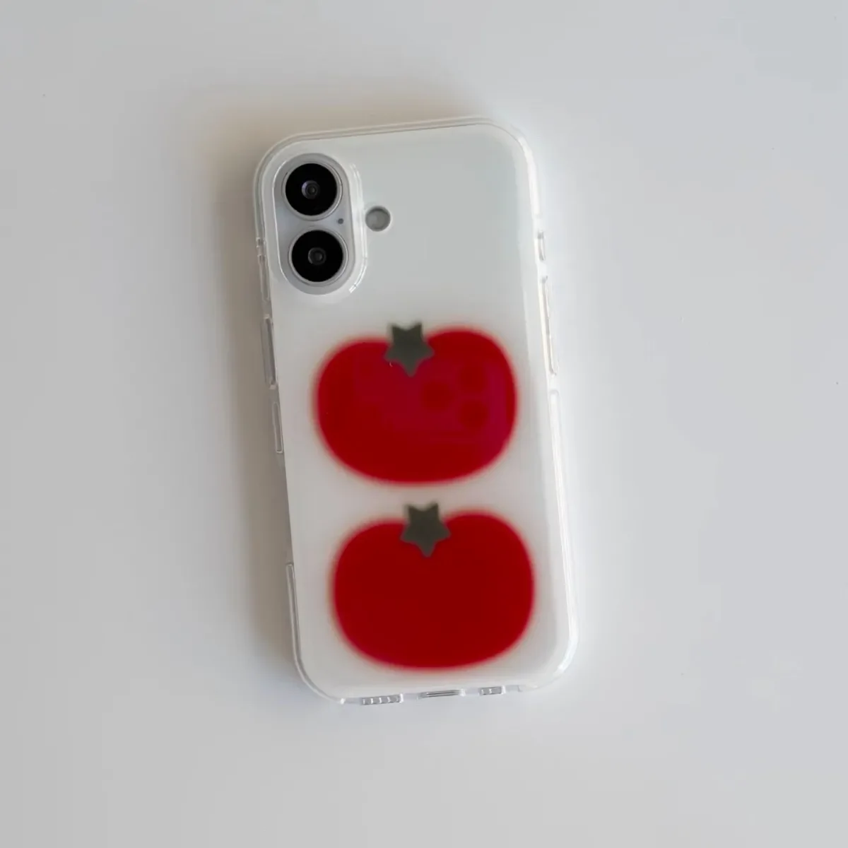 Coque de téléphone coréenne Ins Two Ted Tomate, étui de téléphone créatif et mignon pour iPhone 17 AIR 16 15 14 13 12 11 Pro Max Y2K Simple Kawaii